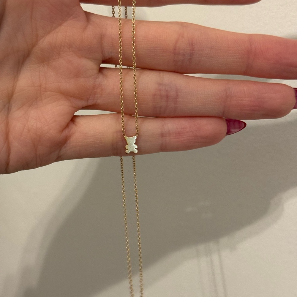 ARIEL GORDON 14k Teddy Bear Pendant Necklace